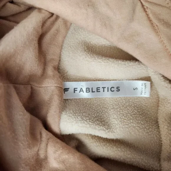 Fabletics Women’s Hoodie – Size Small, Pink Salmon Fleece-Lined Sweatshirt - Picture 5 of 6